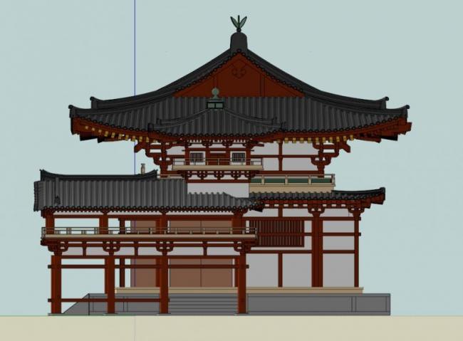 Sketchup古建筑模型|多层古建筑群，中式风格