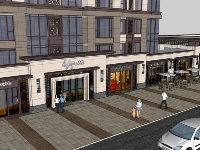 Sketchup商业模型|底层商业街，现代风格