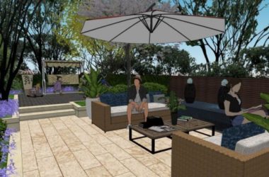 Sketchup景观模型|住宅花园景观，现代风格-BIM建筑网