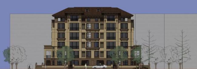 Sketchup住宅模型|多层住宅，花园洋房，居住建筑，古典风格