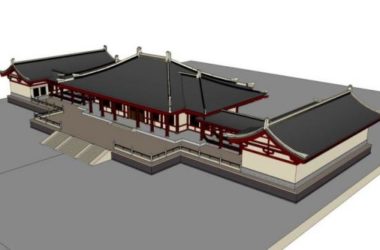 Sketchup文化模型|多层博物馆，文化建筑，中式风格-BIM建筑网