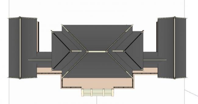 Sketchup文化模型|多层博物馆，文化建筑，中式风格