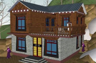 Sketchup住宅模型|藏式民居，2层-BIM建筑网
