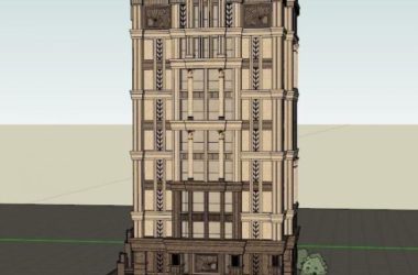 Sketchup住宅模型|高层住宅，古典风格-BIM建筑网