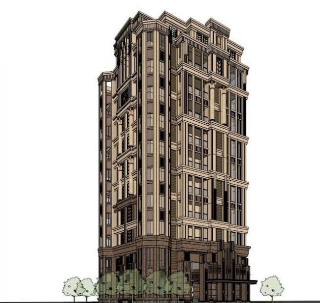 Sketchup住宅模型|高层住宅，古典风格