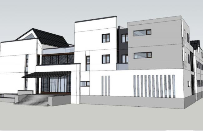 Sketchup商业模型|多层会所，现代中式风格