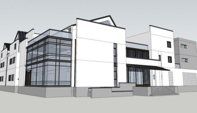 Sketchup商业模型|多层会所，现代中式风格