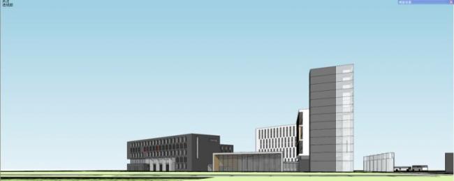 Sketchup学校模型|多层学校，校园教育建筑，现代风格