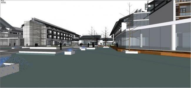 Sketchup住宅模型|住宅区，中式风格