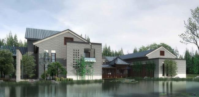 Sketchup文化模型|多层徽派接待中心，文化建筑，中式风格