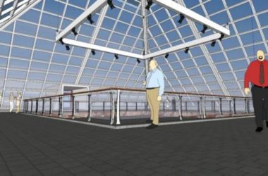 Sketchup文化模型|玻璃金字塔加下沉式广场，文化建筑，现代风格-BIM建筑网