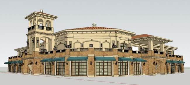 Sketchup商业模型|餐厅，意大利古典风格