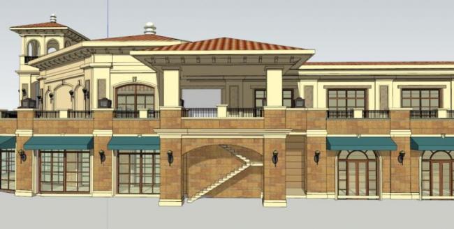 Sketchup商业模型|餐厅，意大利古典风格