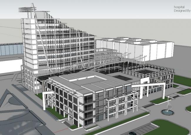Sketchup办公模型|多高层办公楼，现代风格