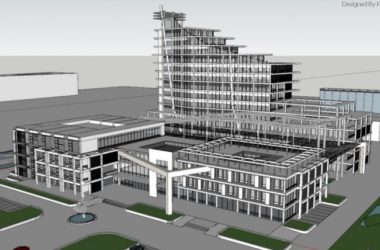 Sketchup办公模型|多高层办公楼，现代风格-BIM建筑网