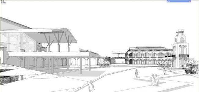 Sketchup文化模型|多层展示中心，文化建筑，现代风格