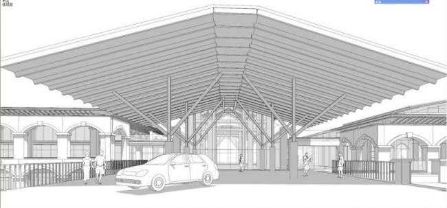 Sketchup文化模型|多层展示中心，文化建筑，现代风格