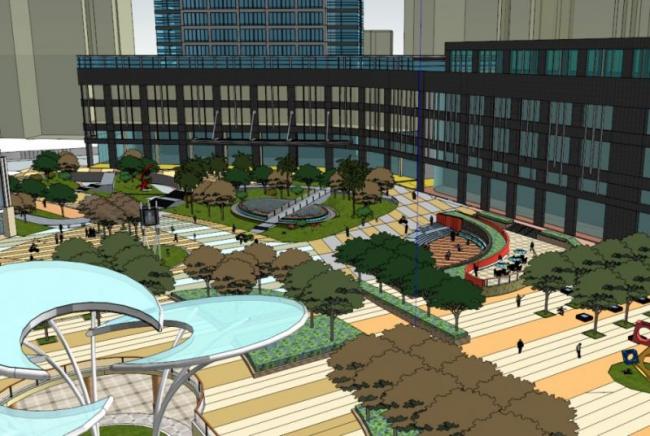 Sketchup商业模型|多层商业中心，现代风格