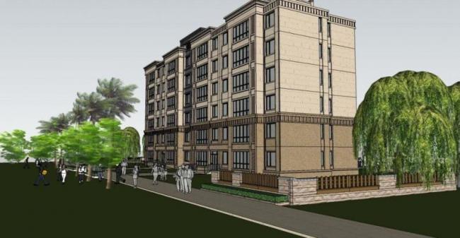 Sketchup住宅模型|多层住宅，洋房，居住建筑，古典风格