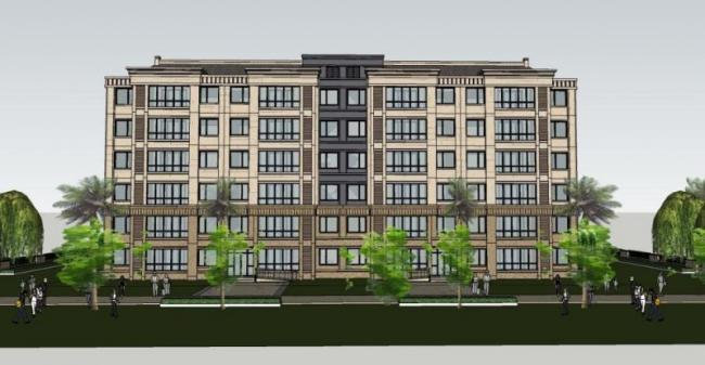 Sketchup住宅模型|多层住宅，洋房，居住建筑，古典风格