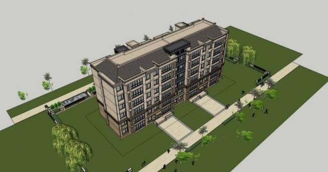 Sketchup住宅模型|多层住宅，洋房，居住建筑，古典风格