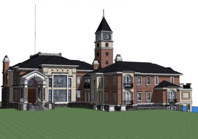 Sketchup住宅模型|多层住宅，古典风格，欧式