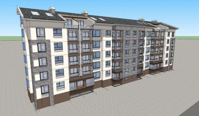 Sketchup住宅模型|多层住宅，底层复式底层商业，居住建筑，现代中式风格