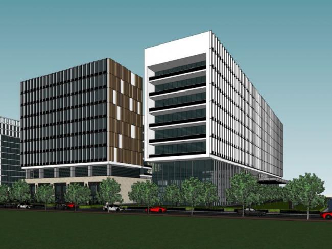 Sketchup综合体模型|多层商业综合体，现代风格