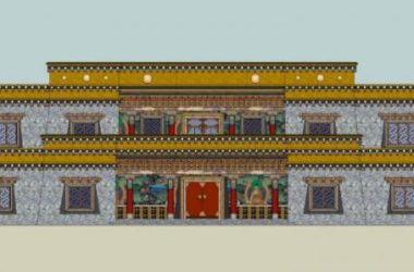 Sketchup文化模型|多层活动中心，文化建筑，藏式风格-BIM建筑网