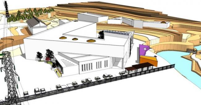 Sketchup文化模型|多层活动中心，文化建筑，现代风格