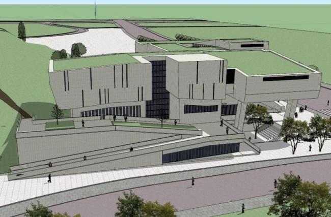 Sketchup文化模型|多层档案馆，文化建筑，现代风格