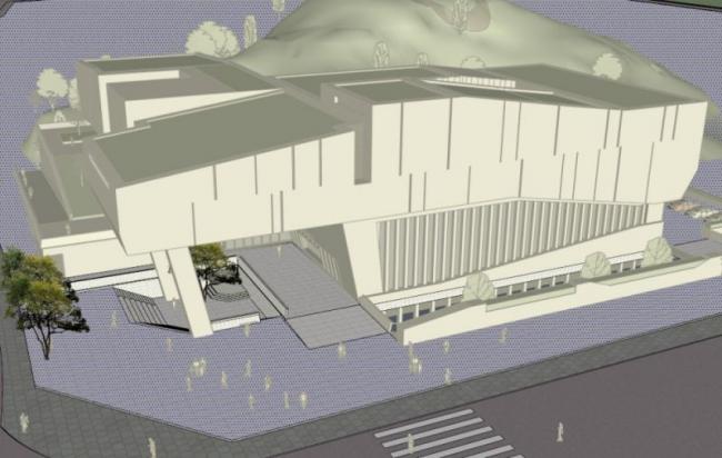 Sketchup文化模型|多层档案馆，文化建筑，现代风格