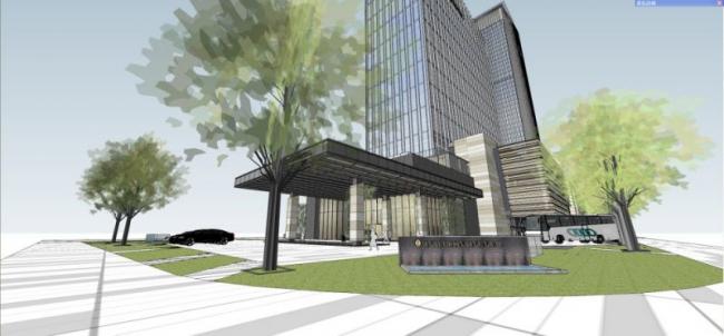 Sketchup酒店模型|超高层酒店，现代风格