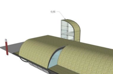 Sketchup车站路桥|地铁站出入口，现代风格-BIM建筑网