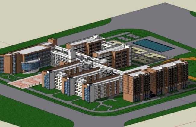 Sketchup学校模型|多层学校，校园教育建筑，现代风格