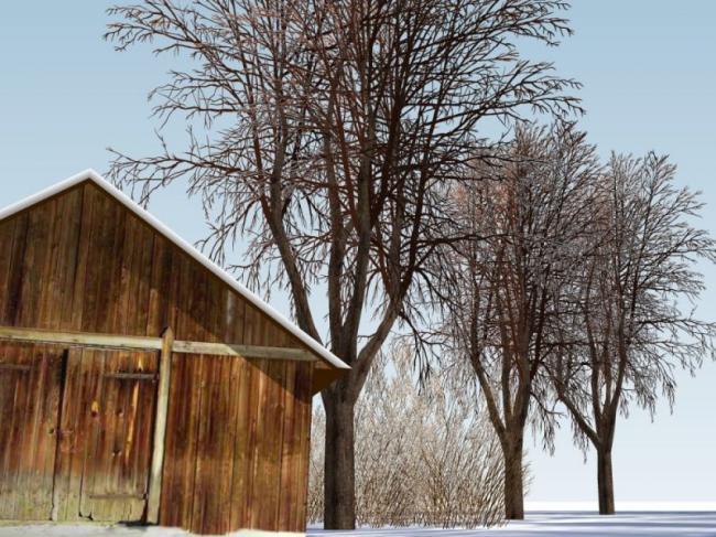 Sketchup住宅模型|小木屋，现代风格