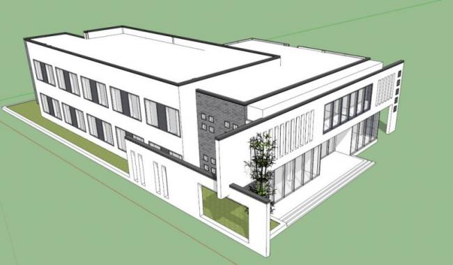 Sketchup商业模型|低层会所，活动中心，现代风格