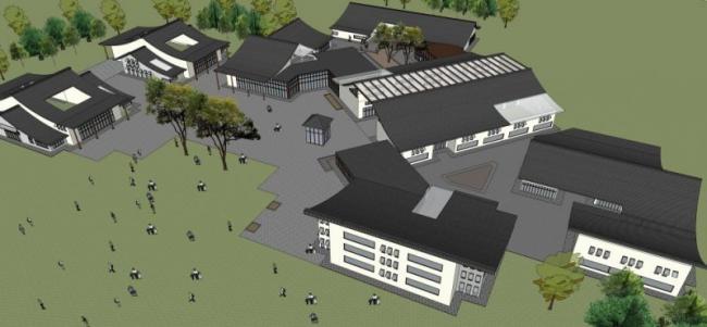 Sketchup住宅模型|多层住宅，现代中式风格