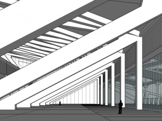Sketchup车站路桥|汽车客运站，现代风格