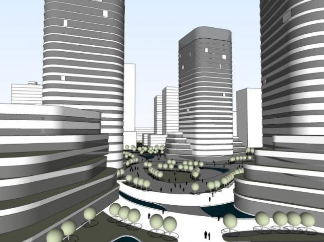 Sketchup综合体模型|高层商业综合体，现代风格