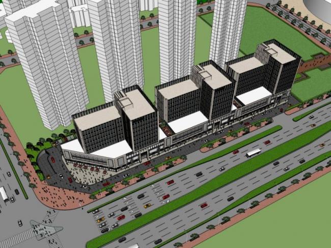 Sketchup综合体模型|多层商业综合体，现代风格