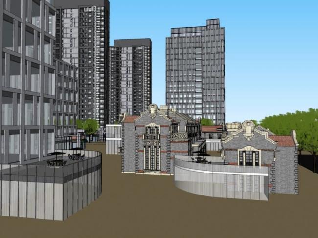 Sketchup住宅模型|高层住宅小区，现代风格