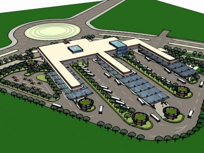 Sketchup车站路桥|多层汽车客运站，现代风格