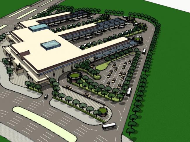 Sketchup车站路桥|多层汽车客运站，现代风格