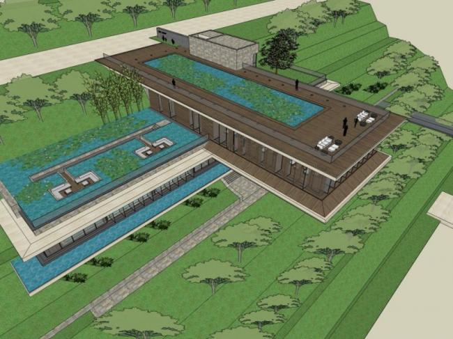 Sketchup商业模型|多层会所，现代风格