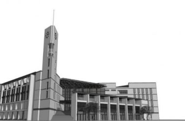 Sketchup文化模型|多层图书馆，文化建筑，现代风格-BIM建筑网