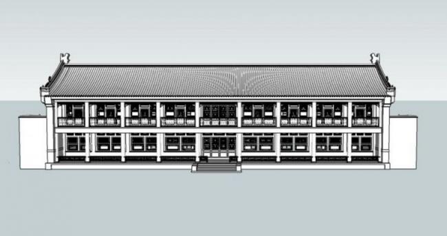 Sketchup住宅模型|仿古住宅，中式风格