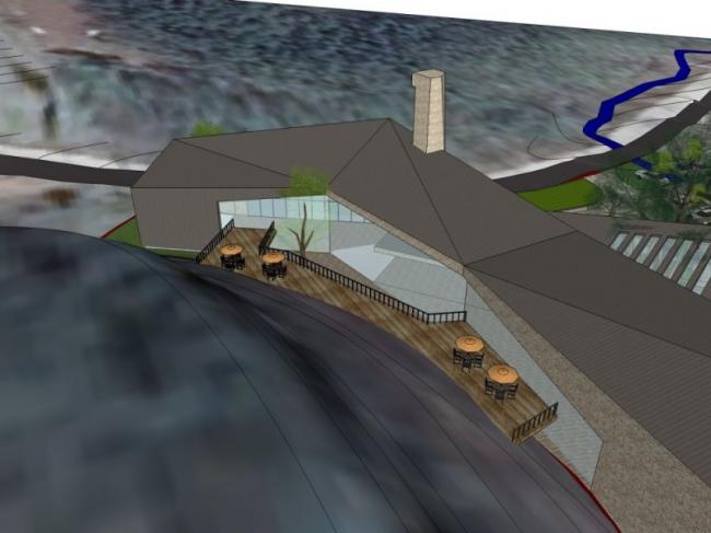 Sketchup文化模型|多层游客中心，文化建筑，现代风格