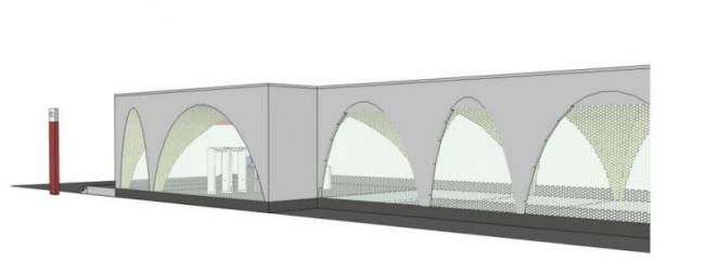 Sketchup车站路桥|地铁站出入口，现代风格