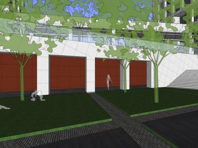 Sketchup办公模型|多高层办公楼，现代风格